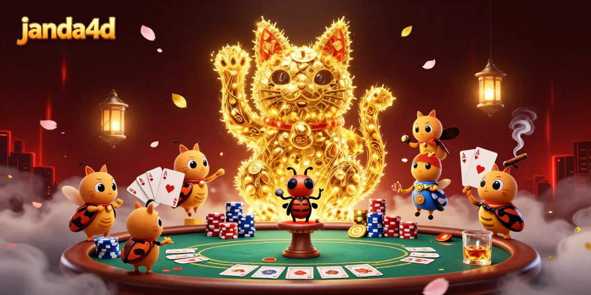 Menyajikan pengalaman bermain judi slot yang menarik di janda4d dengan simbol-simbol kasino yang menggoda.