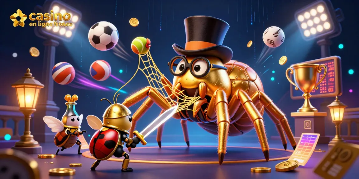 Découvrez le casino en ligne France avec cette illustration dynamique mettant en scène des personnages de casino en action.