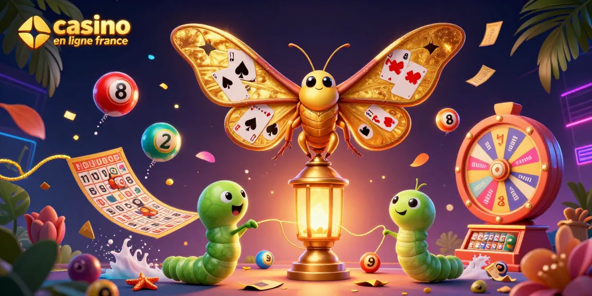 Jouez chez casino en ligne France avec une illustration colorée des jeux de hasard.