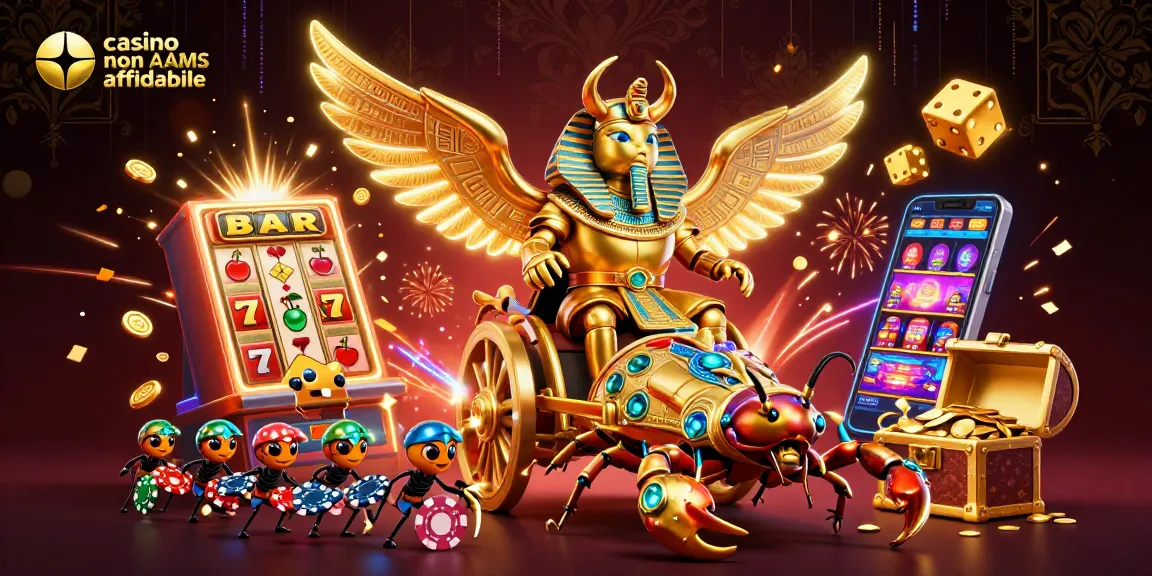 Scopri casino non AAMS affidabile con slot machine, scorpioni e simboli fortunati che offrono grandi premi.