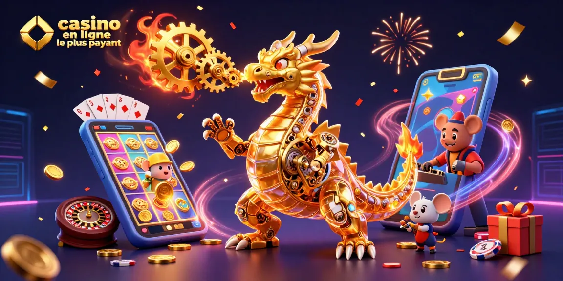 Découvrez le casino en ligne le plus payant avec un dragon mécanique et des jeux éclatants !