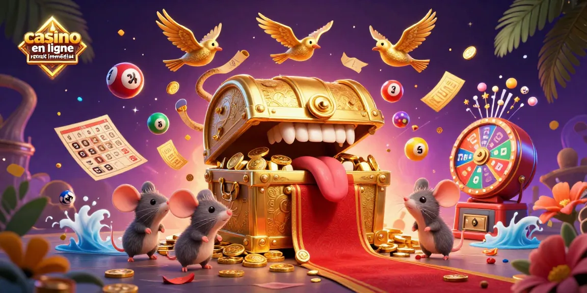 Admirez l'illustration 3D animée offrant une expérience immersive dans le monde du casino en ligne retrait immédiat.