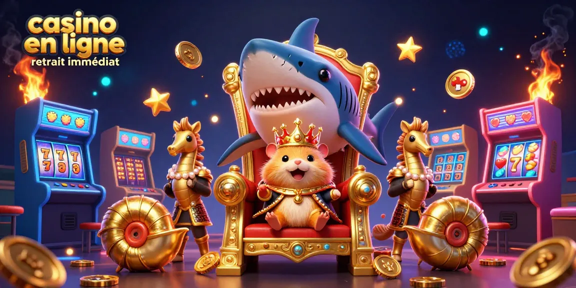 Casino en ligne retrait immédiat : superbes personnages de jeu et machines à sous créent une scène dynamique.