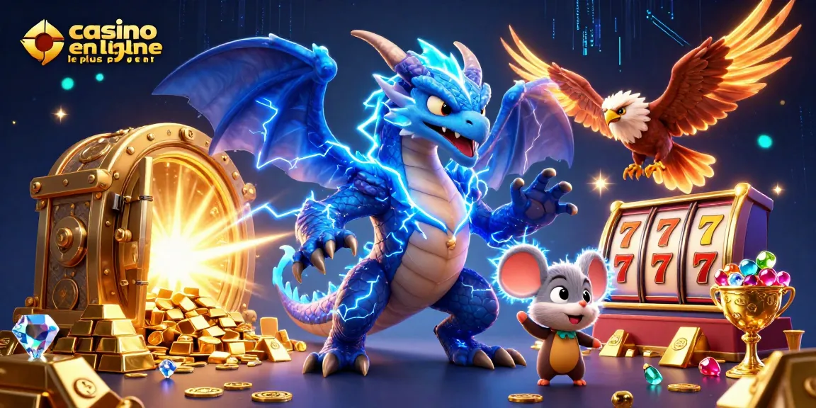 Jouez dans le casino en ligne le plus payant avec un dragon étincelant et des trésors éclatants