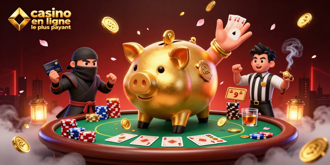 Découvrez le casino en ligne le plus payant avec cette illustration captivante d'un sumo en tirelire.